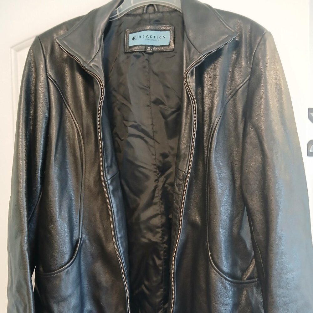 Kenneth Cole Reaction Leather Jacket Black XL